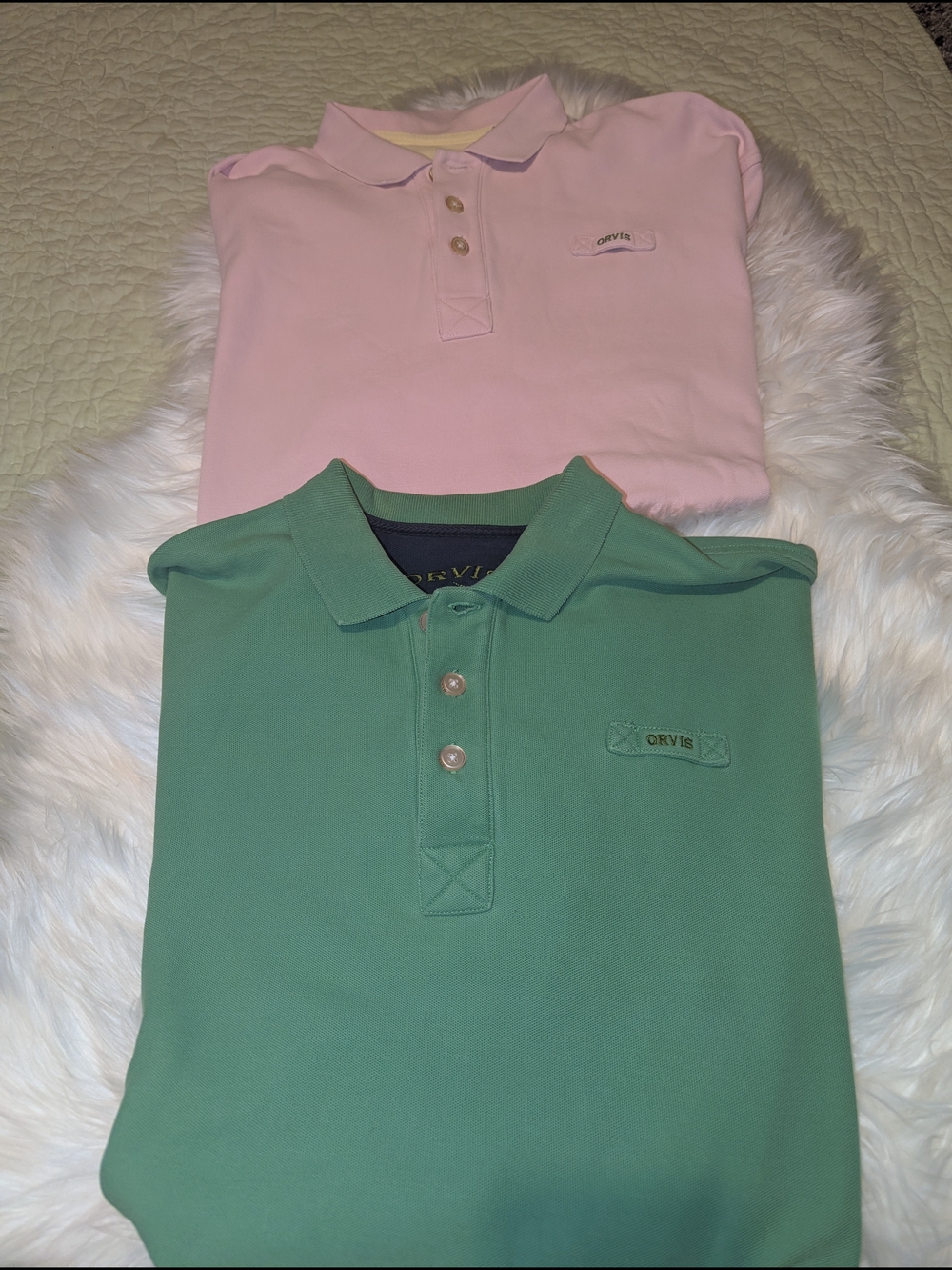 Orvis Men's Polo Duo — Mint Green & Light Pink